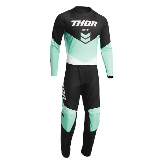 Camiseta Infantil Off-Road Thor Sector Chev negro-aqua
