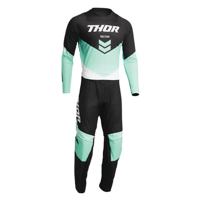 Camiseta Infantil Off-Road Thor Sector Chev negro-aqua