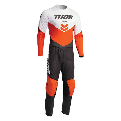 Camiseta Infantil Off-Road Thor Sector Chev gris-naranja