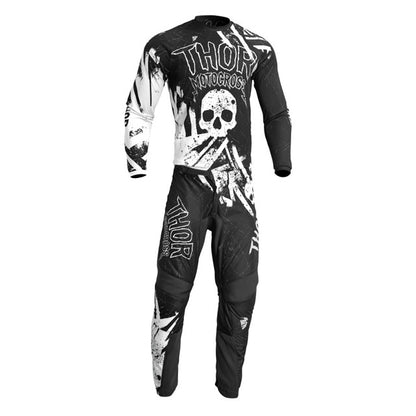 Camiseta Infantil Off-Road Thor Sector Gnar - negro-blanco