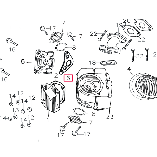 Right cover gasket cylinder head Pitbike engine 150-3/E 150-5 YX