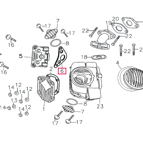 Right cover gasket cylinder head Pitbike engine 150-3/E 150-5 YX