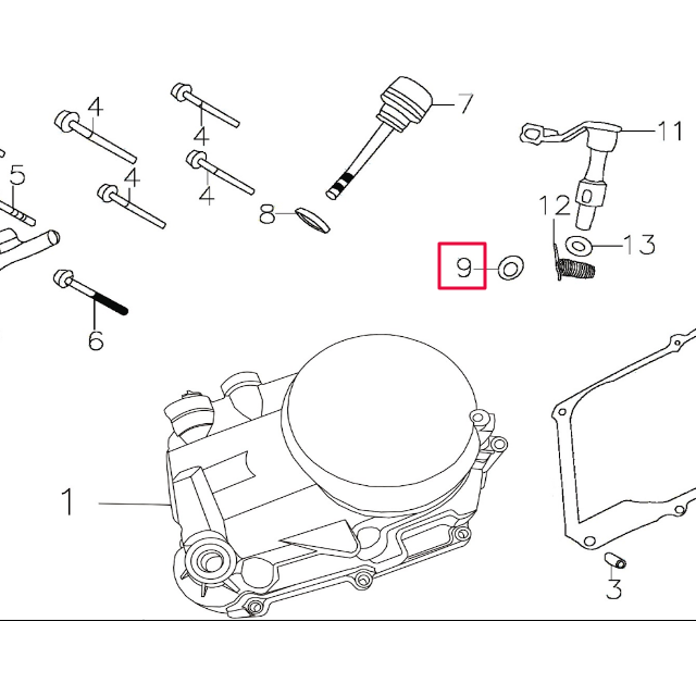 Retén pedal arranque Pitbike motor 150-3/E YX D00C016