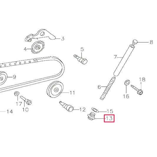 Tornillo tapón tensor cadena distribución Pitbike motor 150-3/E 150-5 YX D00E025