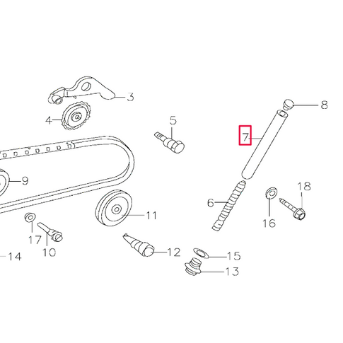 Timing chain tensioner pusher shaft Pitbike engine 150-3/E 150-5 YX