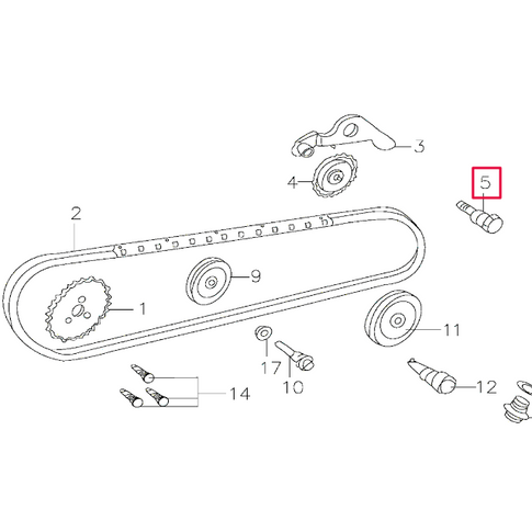 Timing tensioner support screw Pitbike engine 150-3/E 150-5 YX