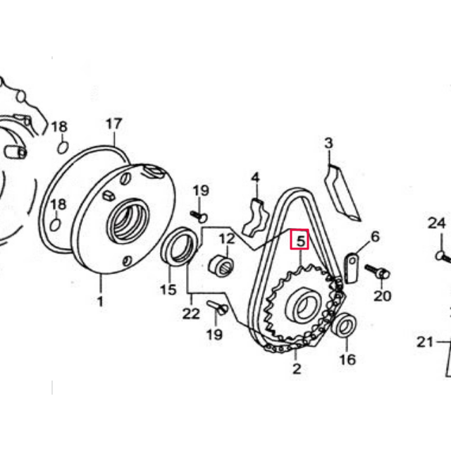 Piñón arranque elec. Pitbike motor 150-3E YX
