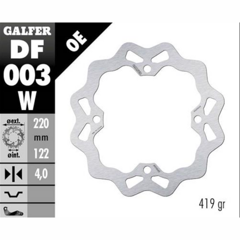 Disco de freno trasero Wave Honda CR 125-250-500 Galfer DF003W
