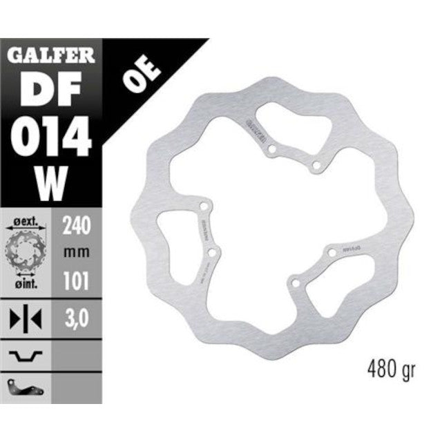 Disco de freno delantero wave Honda CR 125 95-07 / CRF 04-14 Galfer DF014W