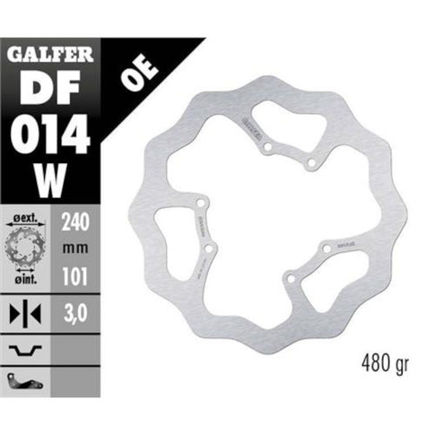 Disco de freno delantero wave Honda CR 125 95-07 / CRF 04-14 Galfer DF014W