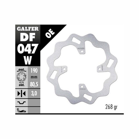 Disco de freno trasero Wave Honda CR 80 R / CRF 150 R Galfer DF047W