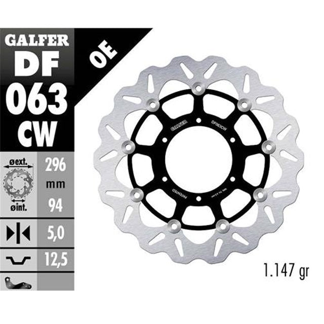 Disco de freno delantero Wave Honda CBR 600 F 2001 Galfer DF063CW