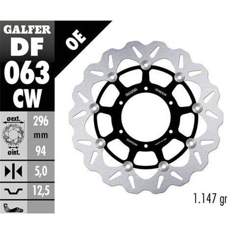 Disco de freno delantero Wave Honda CBR 600 F 2001 Galfer DF063CW