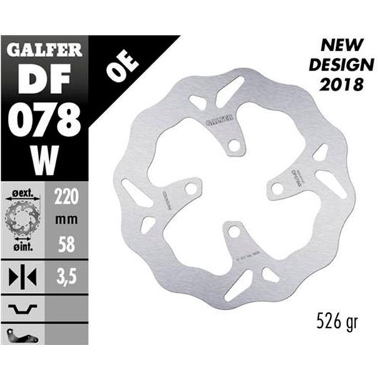 Disco de freno delantero Wave Honda PCX 125 / Vision 110 Galfer DF078W
