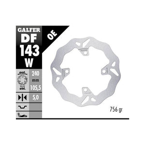 Disco de freno trasero Honda ADV / Forza 350 >2022 Galfer DF143W