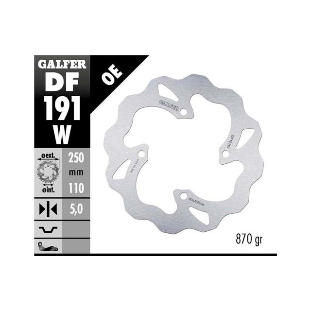 Disco de freno trasero Wave Kawasaki Z 800/900/1000 Galfer DF191W