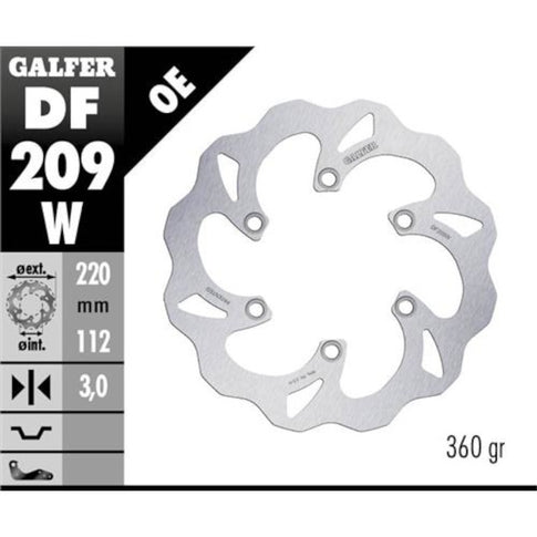Disco de freno delantero wave Kawasaki KX 85 Galfer DF209W