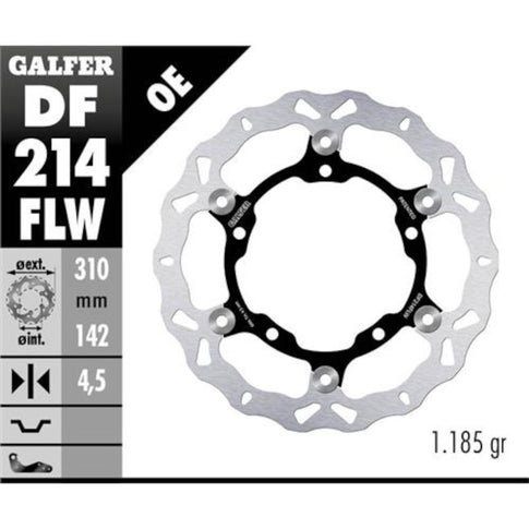 Disco de freno delantero flotante Kawasaki Ninja 400 >2018 Galfer DF214FLW