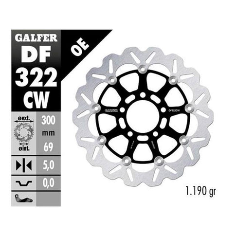 Disco de freno delantero Wave flotante Suzuki GSX-R 600 03-05 Galfer DF322CW
