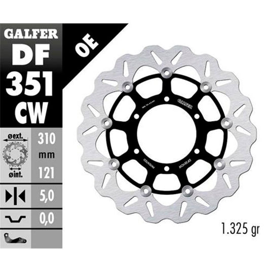 Front floating wave brake disc Suzuki DL / GSF / GSR / GSX 650 Galfer
