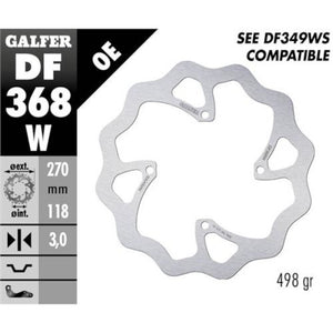 Disco de freno delantero wave Suzuki RM-Z 250 19-21 / RM-X 450 18-21 Galfer DF368W