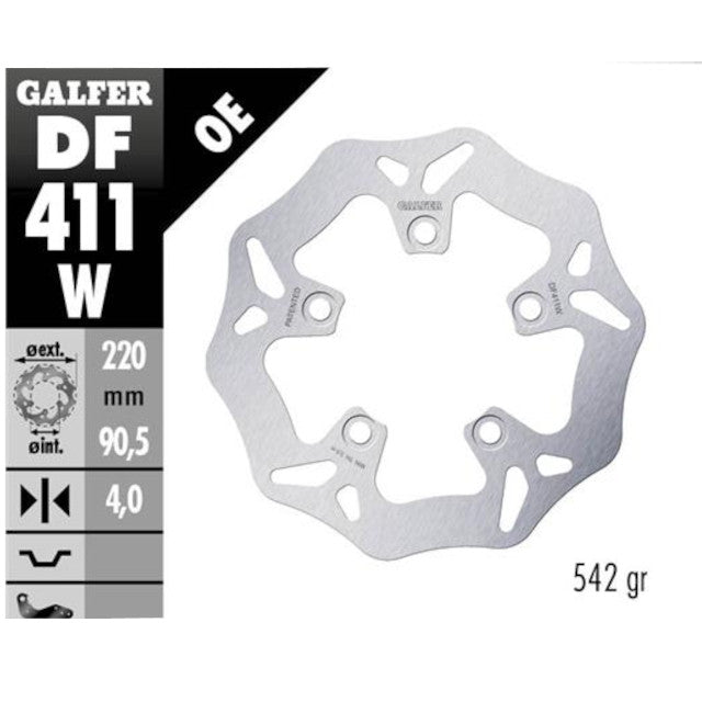 Disco freno delantero Kymco Like 50-125-200 >2009 Galfer DF411W
