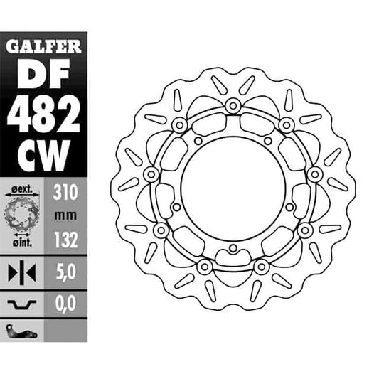 Disco de freno delantero Wave flotante Yamaha YZF 600 R-6 600 >2008 Galfer DF482CW