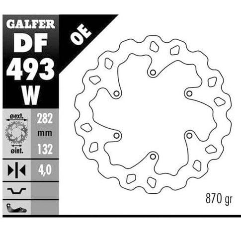 Disco de freno delantero Wave Yamaha T-Max 500 00-03 Galfer DF493W
