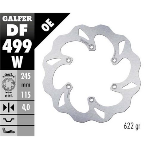 Disco de freno trasero Wave Yamaha YZ 08-17 / YZF 03-17 / WRF 03-21 Galfer DF499W