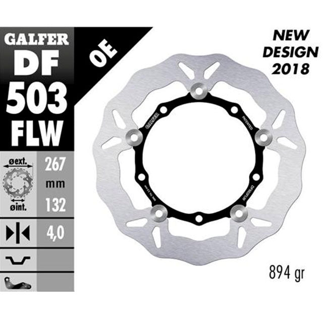 Disco de freno delantero flotante wave Yamaha T-Max 500 04-07 / T-Max 530 12-19 Galfer DF503FLW