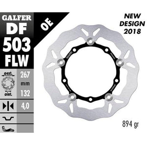 Disco de freno delantero flotante wave Yamaha T-Max 500 04-07 / T-Max 530 12-19 Galfer DF503FLW