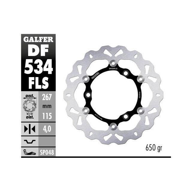 Disco de freno delantero wave flotante oversize Yamaha N-Max 125 d.267mm Galfer DF534FLS