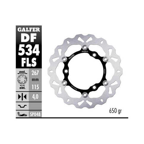 Disco de freno delantero wave flotante oversize Yamaha N-Max 125 d.267mm Galfer DF534FLS