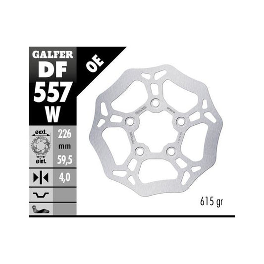 Disco de freno Sym Symphony 125 / Peugeot Tweet 125-150 >2010 Galfer DF557W
