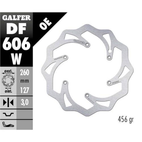 Disco de freno delantero wave KTM / Husaberg / Husqvarna 125-250-450-501 Galfer DF606W