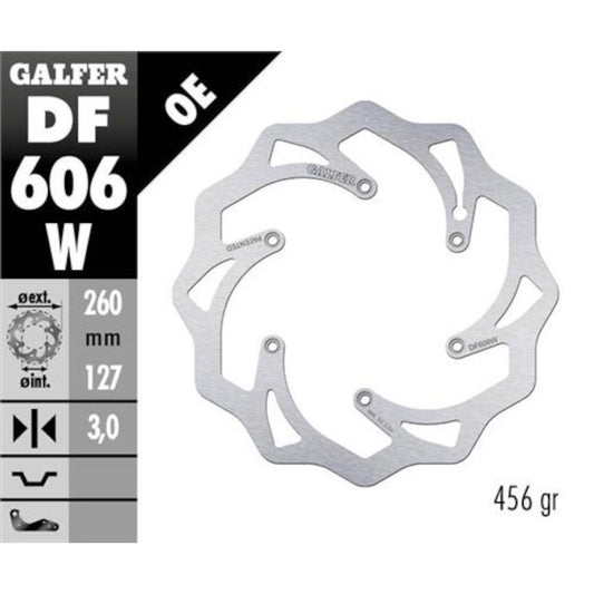 Disco de freno delantero wave KTM / Husaberg / Husqvarna 125-250-450-501 Galfer DF606W