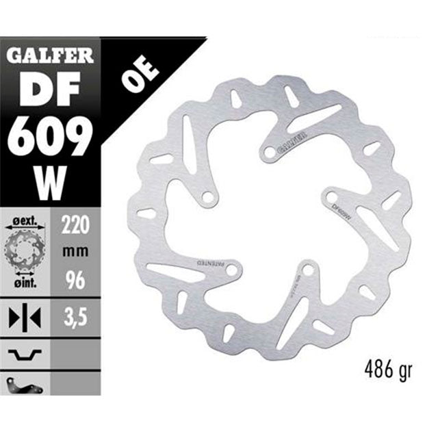 Disco de freno delantero Wave Aprilia Scarabeo 50/125 Galfer DF609W