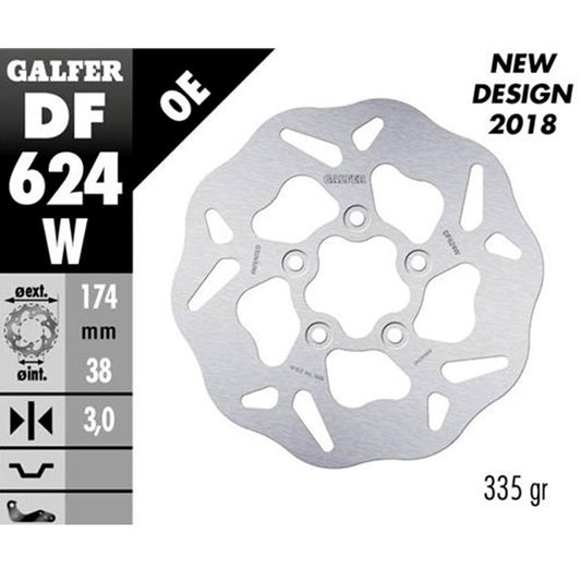 Disco de freno delantero Wave Italjet Dragster / Formula 50-125-180 Galfer DF624W