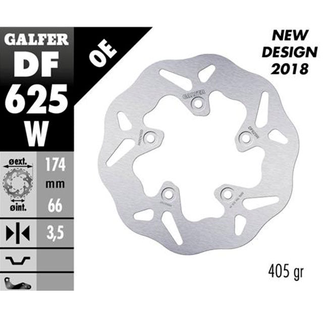 Disco de freno trasero Wave Italjet Dragster / Formula 50-125-180 Galfer DF625W