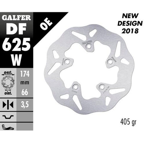 Disco de freno trasero Wave Italjet Dragster / Formula 50-125-180 Galfer DF625W