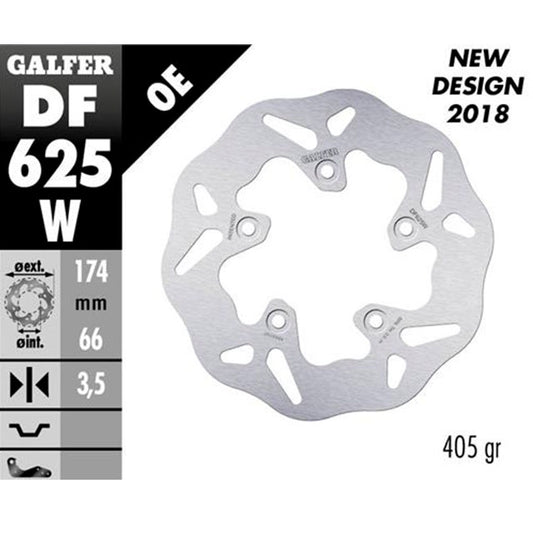 Disco de freno trasero Wave Italjet Dragster / Formula 50-125-180 Galfer DF625W