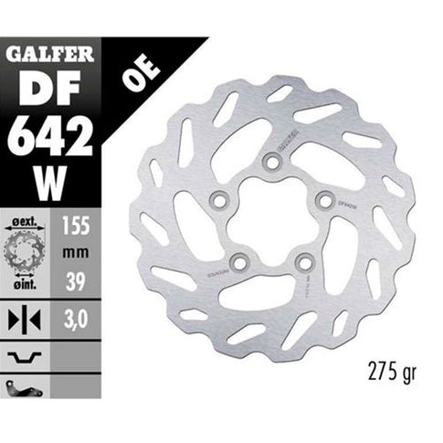 Disco de freno delantero Wave Malaguti F10 / Peugeot Zenith 50 Galfer DF642W