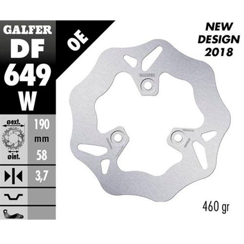 Disco de freno delantero Wave Beta ARK / Benelli 491/ K2 50/ Velvet 125-150 Galfer DF649W