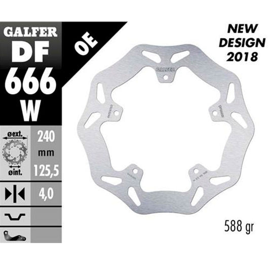 Disco de freno trasero Wave Gilera DNA / Nexus / Runner 125 Galfer DF666W