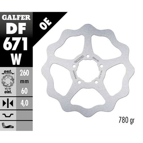 Disco de freno delantero Wave Aprilia Arrecife / Sportcity / Derbi Rambla / Malaguti Spidermax GT 500 Galfer DF671W