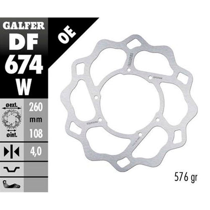 Disco de freno delantero Wave Beta AR-T 03-04 / Yamaha DT 50 >2005 Galfer