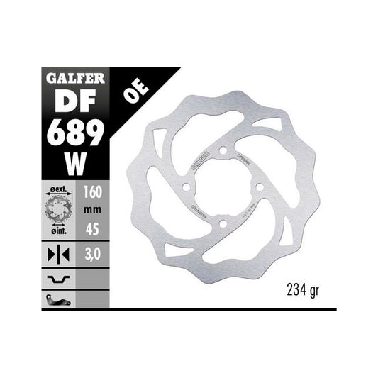 Disco de freno trasero Wave KTM SX 65 >2004 Galfer DF689W