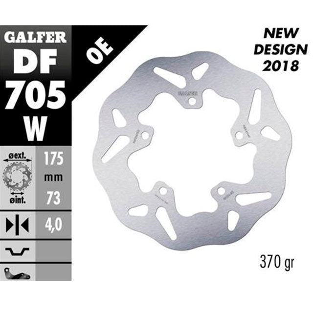 Disco de freno trasero Wave Gilera Runner SP / Stalker Galfer DF705W