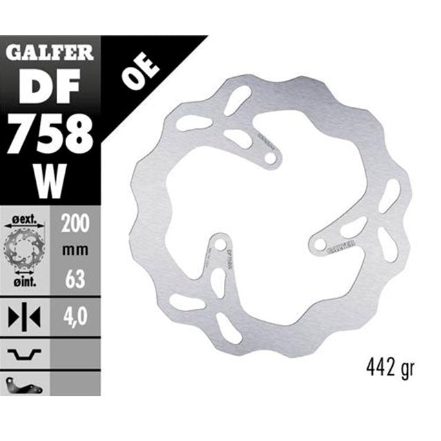 Disco de freno trasero Wave Rieju MRT / MRX Pro 50 Galfer