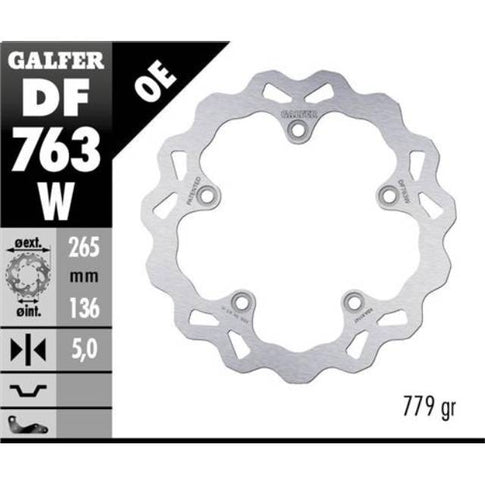 Disco de freno trasero Wave BMW F 700 / 750 / 800 / 900 Galfer DF763W